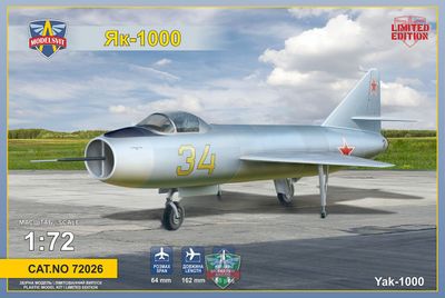 Yak 1000 Supersonic demostrator 1/72 #72026 by Modelsvit
