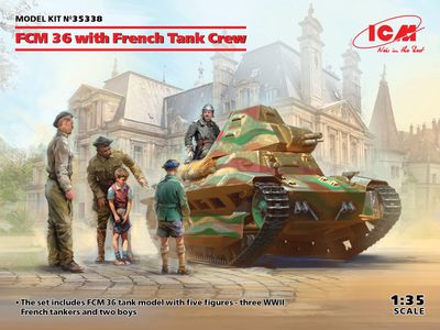 FCM 36 with French Tank Crew 1/35 #35338 by ICM