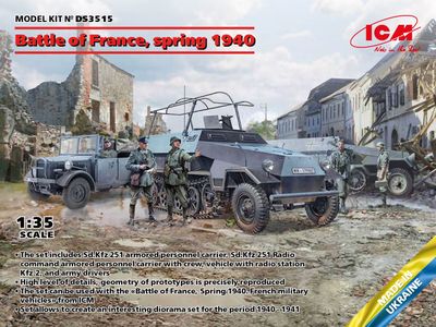 German Combat Vehicles Battle of France Spring 1940 1/35 #DS3515 by ICM