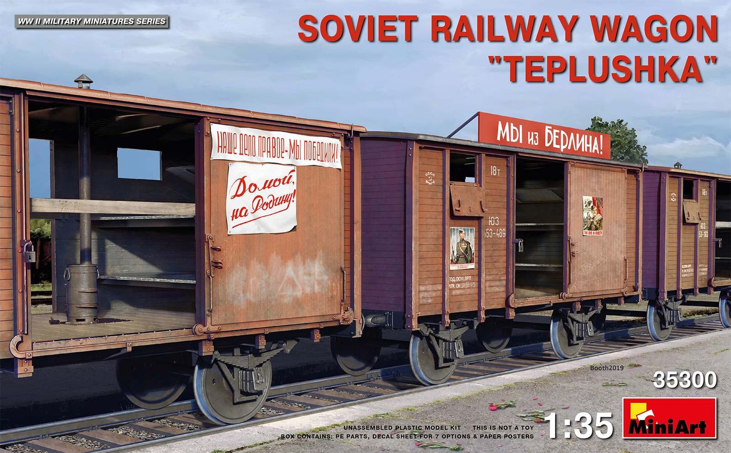 Soviet Railway Wagon " Teplushka" 1/35 #35300 by MiniArt