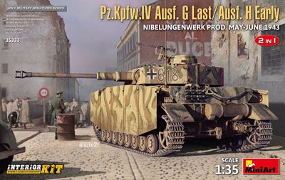 Pz.Kpfw.IV Ausf. G-Last/H-Early Nibelungenwerk Prod. (May-June 1943) 2 in 1 Interior Kit 1/35 #35333 by Miniart