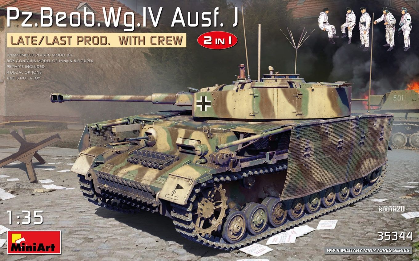 Pz.Beob.Wg.IV Ausf. J Late/Last Prod. 2 in 1 with Crew 1/35 #35344 by MiniArt