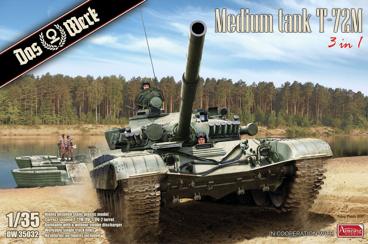 Medium Tank T-72M 1/35 #DW35032 by Das Werk