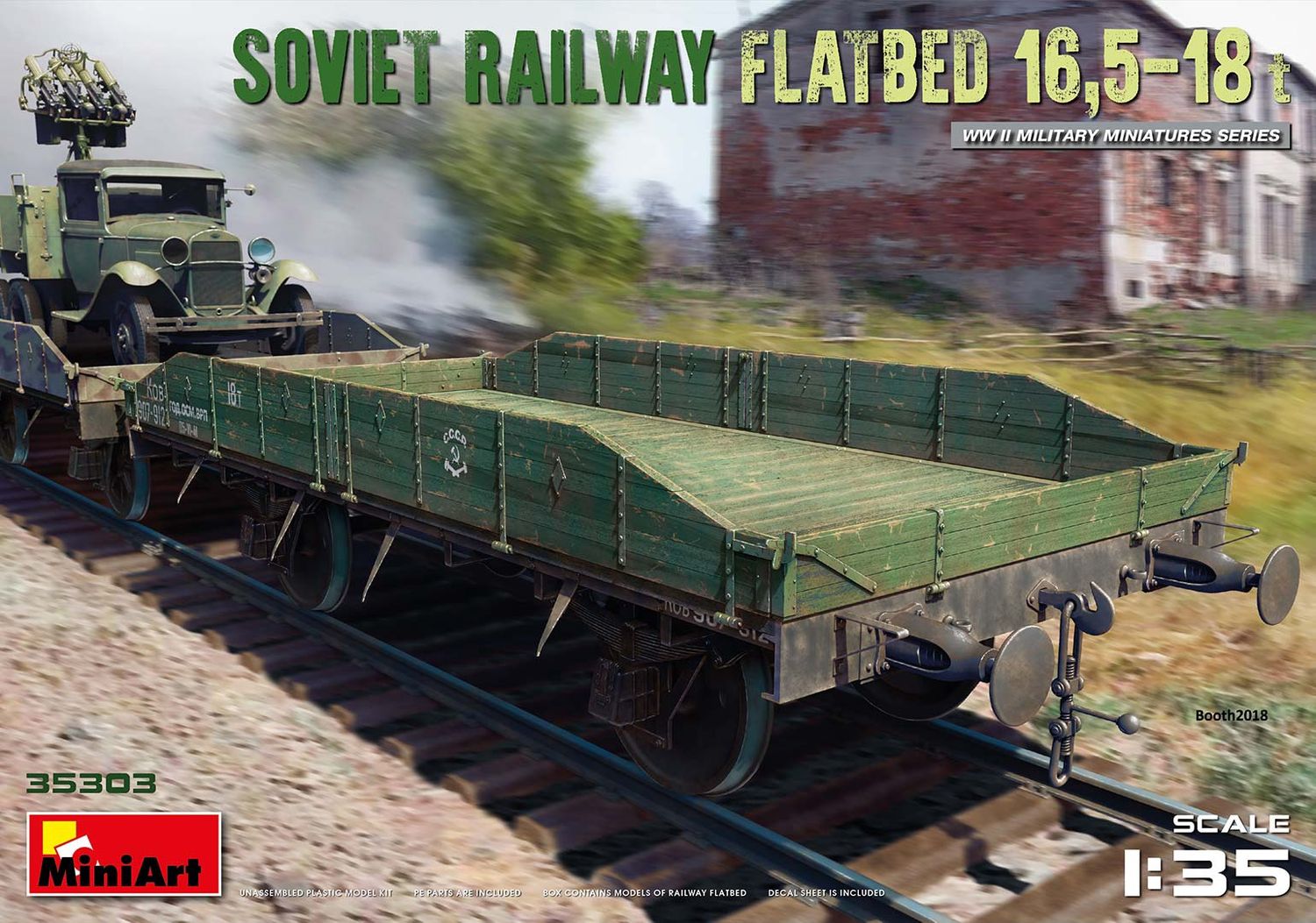 Railway Flatbed 16,5-18t 1/35 by Miniart