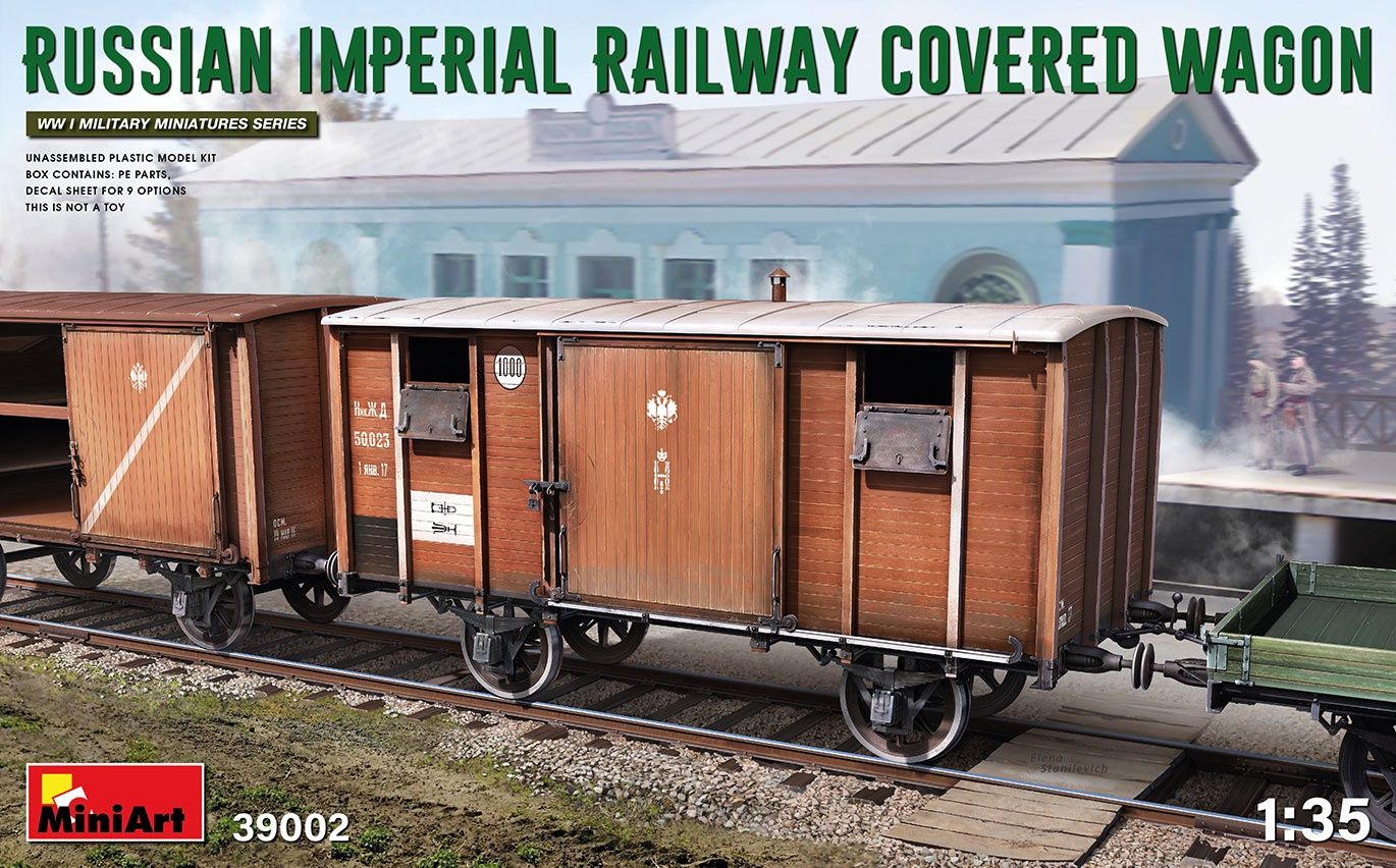 Russian Imperial Railway Covered Wagon 1/35 by Miniart
