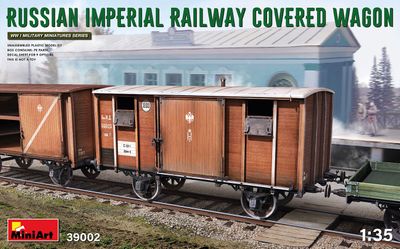 Russian Imperial Railway Covered Wagon 1/35 by Miniart