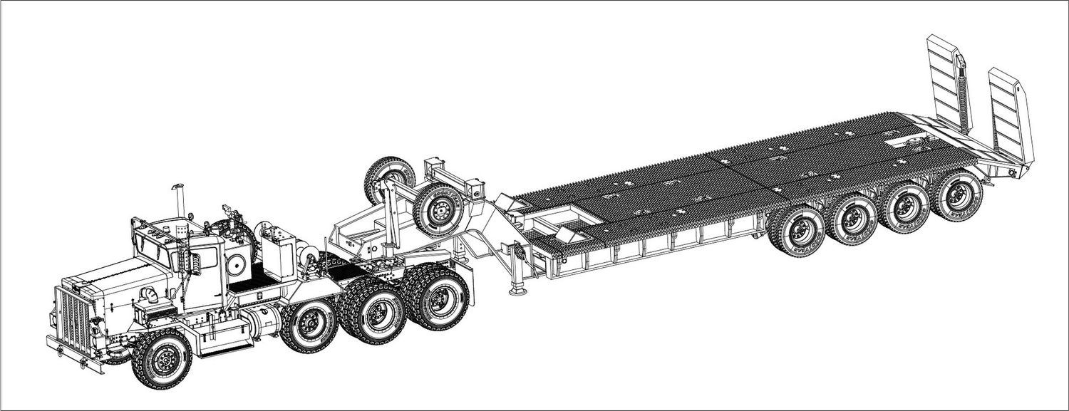M911 C-HET w/Talbert 64T Trailer 1/35 #85524 by Hobby Boss