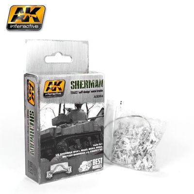 AK Interactive 1/35 648 Sherman T54E2 "Cuff Design" Metal Tracks