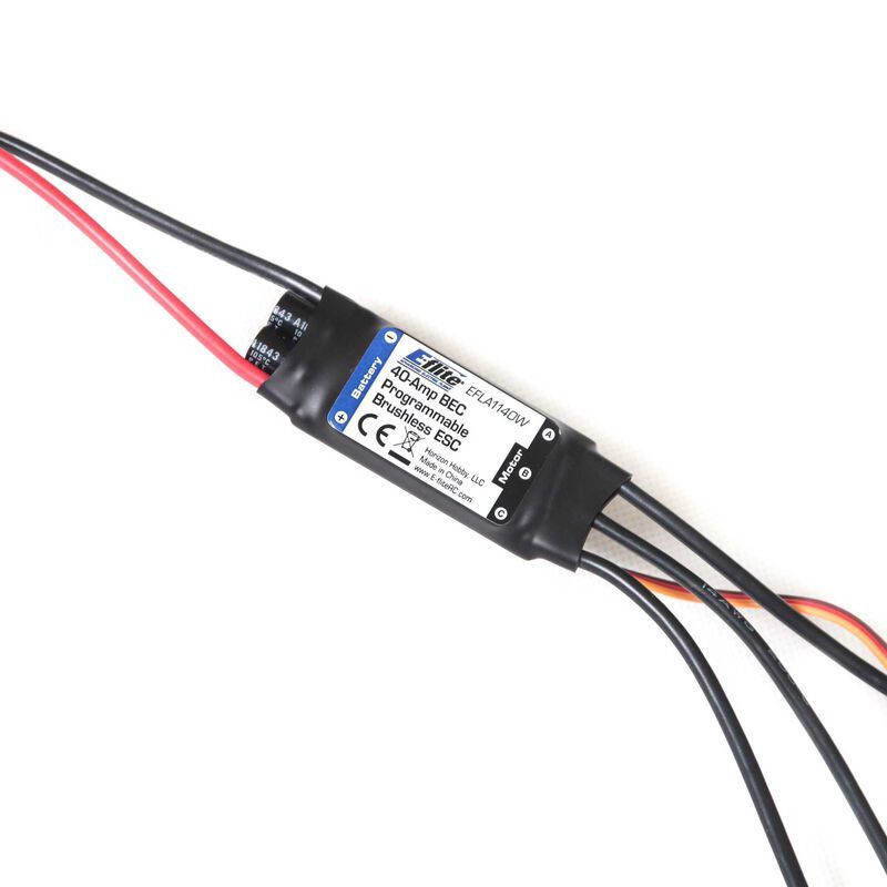 40-Amp BEC Programmable Brushless ESC: EC3 EFLA9891