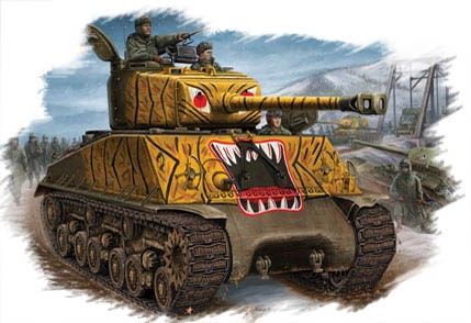 M4A3E8 Tank 1/48 #84804 by Hobby Boss