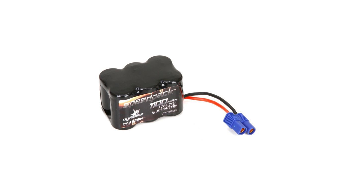 7.2V 1100mAh NiMH 6C, 3+3 w/EC3
