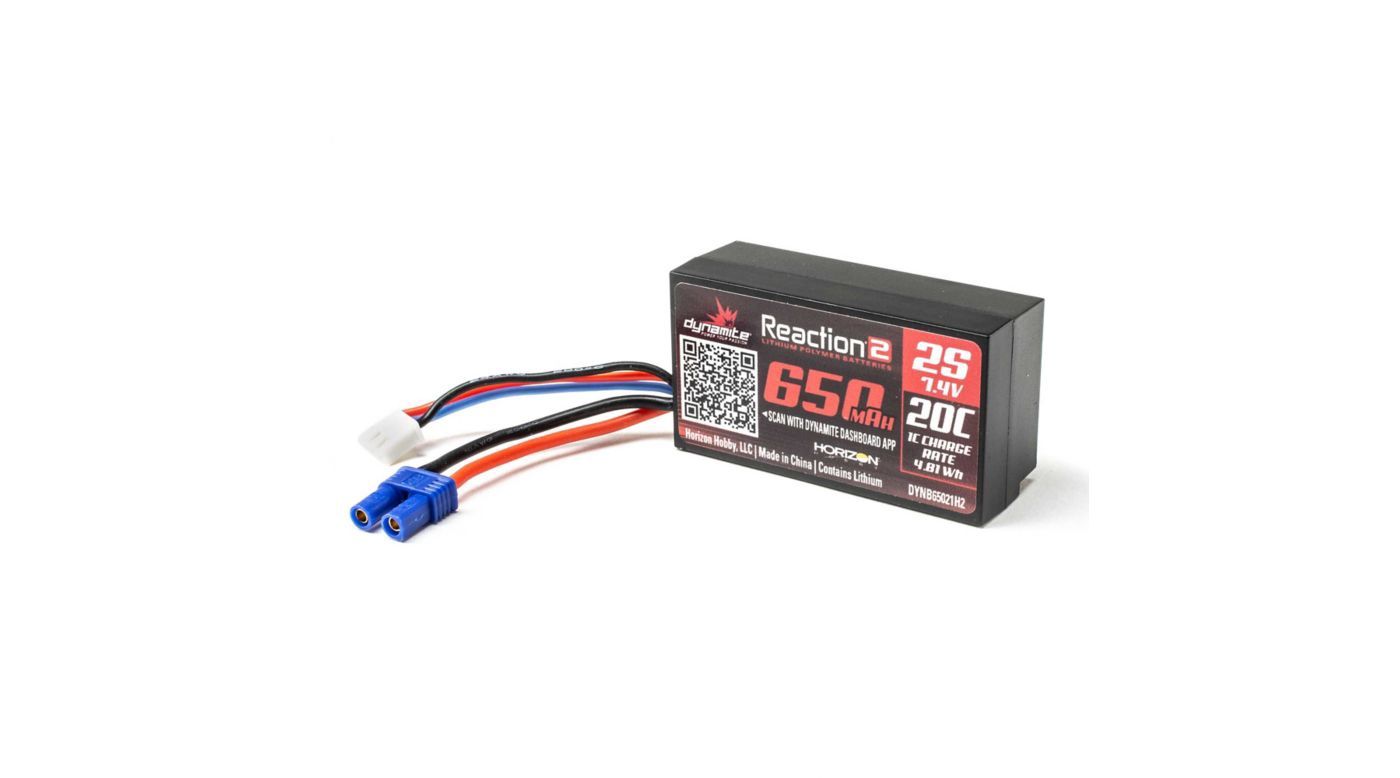 Reaction2 20c 650mah 2S 7.4v EC2