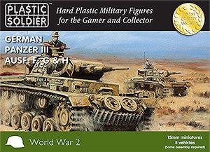 15mm German Panzer III Ausf. F, G &amp; H by Plastic Soldier