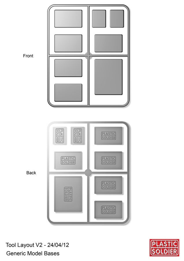 Plastic Soldier 15mm Mixed Size Plastic Bases