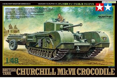 British Tank Churchill Mk.VII Crocodile 1/48 #32594 by Tamiya