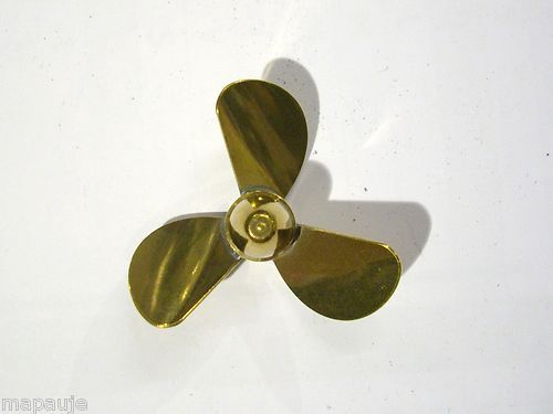 Brass Propeller by Rivabo 4mm Thread 40mm Left Hand