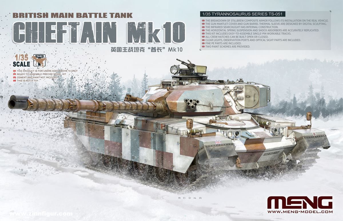 British Main Battle Tank Chieftain MK10 1/35 #TS-051 by Meng