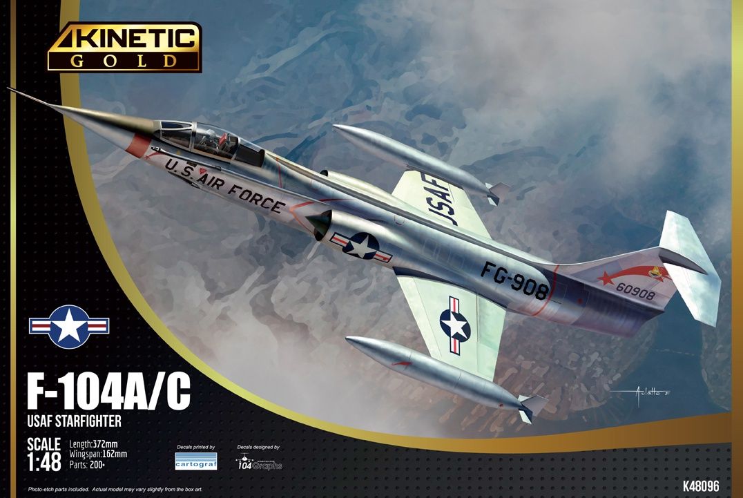 F-104A/C USAF Starfighter Gold Series 1/48 by Kinetic