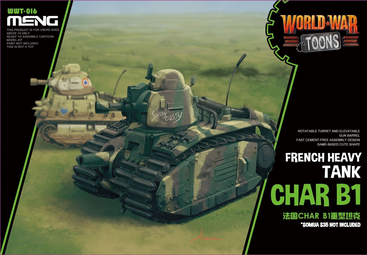 French Heavy Tank Char B1 (World War Toons - Meng Kids)