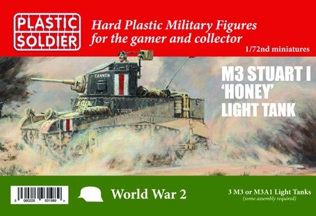 M3 Stuart I Honey Tank 1/72 by Plastic Soldier