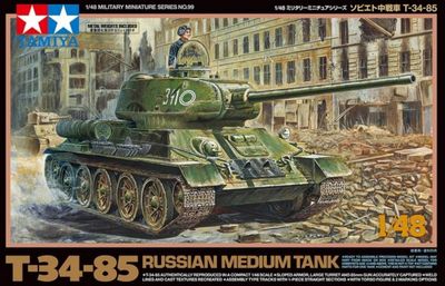 T-34-85 Russian Medium Tank 1/48 #32599 by Tamiya