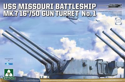 Uss Missouri Mk.7 16"/50 Gun Turret No.1 1/72 #5015 by Takom