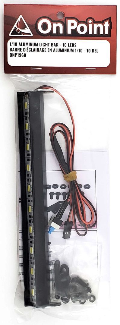 1/10 Aluminum Light Bar - 10 LEDs - Black by OnPoint