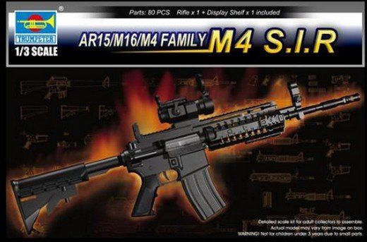 AR15/M16/M4 Family M4 S.I.R. 1/3 Scale #01916 by Trumpeter