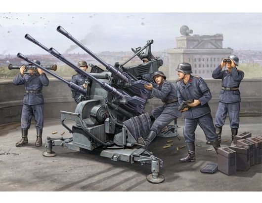 FLAK 38 (German 2.0cm anti-aircraft guns) 1/35 by Trumpeter