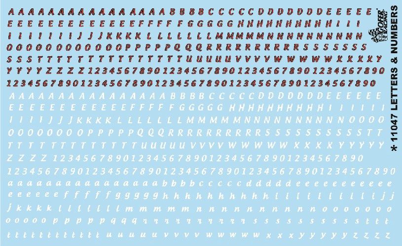 1/24-1/25 Letters &amp; Numbers (Red &amp; White)
