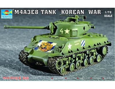 M4A3E8 Tank (T80 Track) Korean War 1/72 by Trumpeter