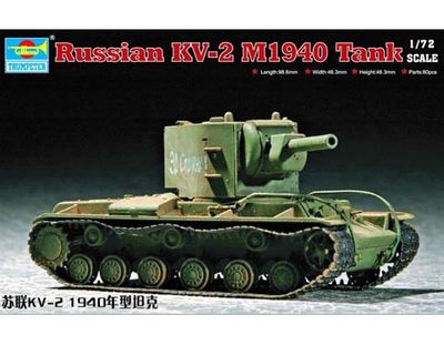 Soviet KV-2 M1940 Tank 1/72 by Trumpeter