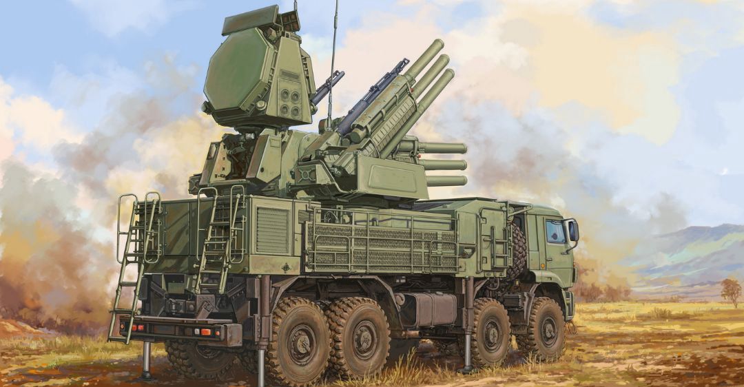 Russian 72V6E4 Combat Unit of 96K6 Pantsir -S1 ADMGS(w/RLM SOC S-band Radar) 1/35 by Trumpeter