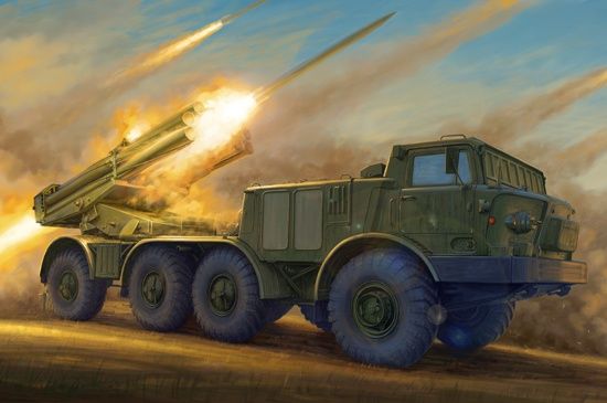 Russian 9P140 TEL of 9K57 Uragan Multiple Launch Rocket System 1/35 by Trumpeter
