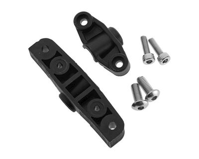 TRA5778 Mount, stuffing tube (upper &amp; lower)/ 4x10mm BCS (stainless) (2)/ 3x10mm CS (stainless) (2)