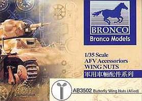 AFV Accessories AB3502 Butterfly Wing Nuts (Allied) 1/35 by Bronco