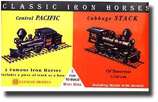 Classic Iron Horses: Central Pacific &amp; Cabbage Stack Locomotives 1/120