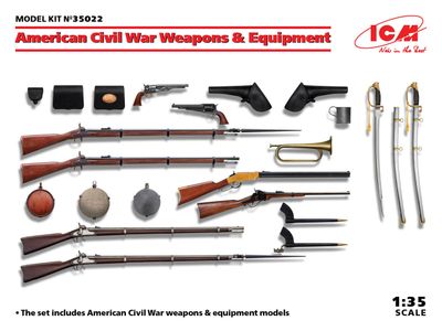American Civil War Weapons &amp; Equipment 1/35 #35022 by ICM