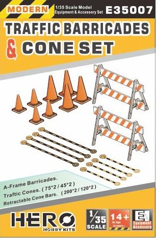 1/35 Traffic Barricades &amp; Cones Set
