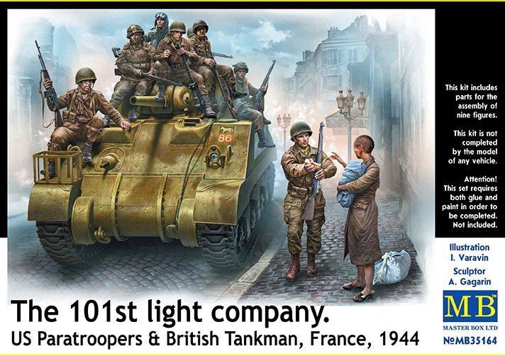 101st Light Company Paratroopers &amp; British Tankmen France 1944 1/35 by Master Box