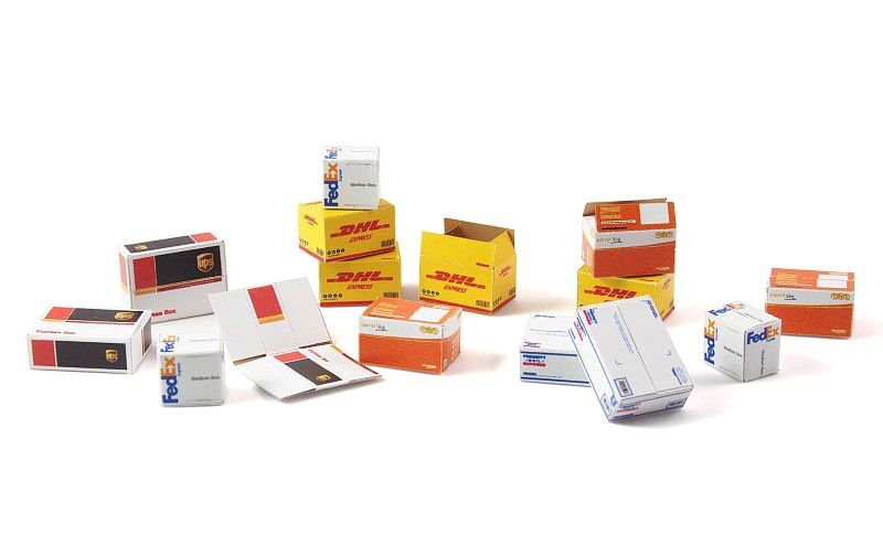 Cardboard Boxes - Post &amp; Courier Services 1/35 by Matho Models