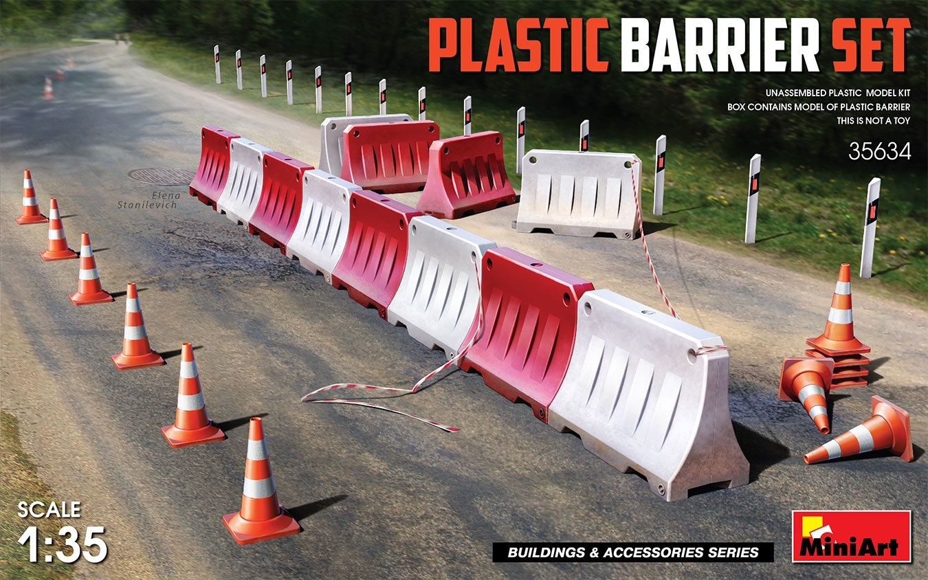 Plastic Barrier Set #35634 1/35 Detail Kit by MiniArt