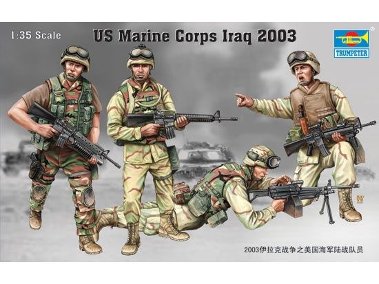 US Marine Corps Iraq 2003 #00407 1/35 Figure Kit by Trumpeter