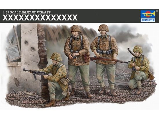 WWII Waffen SS Assault Team #00405 1/35 Figure Kits by Trumpeter