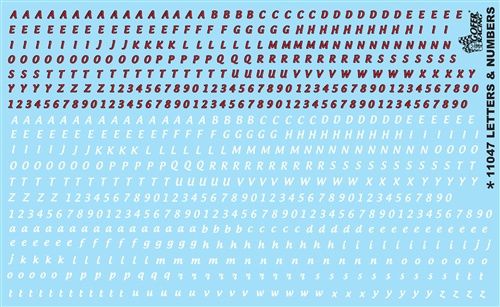 Gofer Racing Letters &amp; Numbers Model Car Decal 1/24