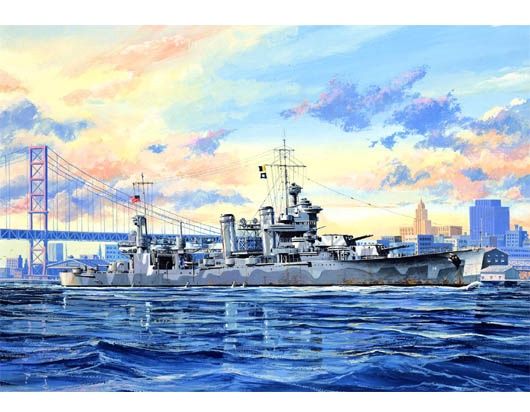 USS Quincy CA-39 Cruiser 1/700 Model Ship Kit #05748 by Trumpeter