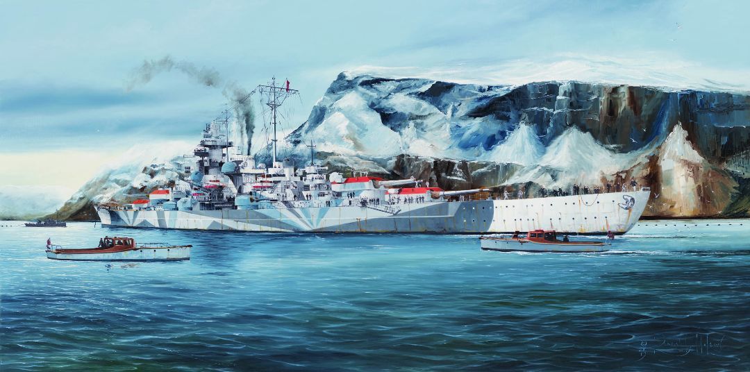 German Battleship Tirpitz 1/350 Model Ship Kit #05359 by Trumpeter