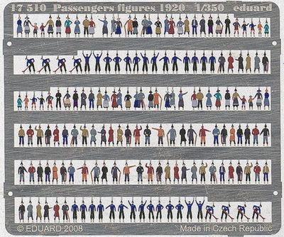 1910s-1920s Era Passengers (Pre-Painted) 1/350 Photo-Etch Set #17510 by Eduard
