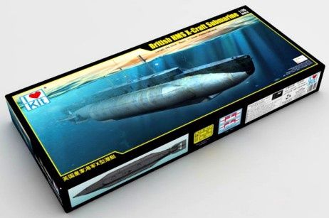 British HMS X-Craft Submarine 1/35 Model Submarine Kit #63504 by I Love Kit