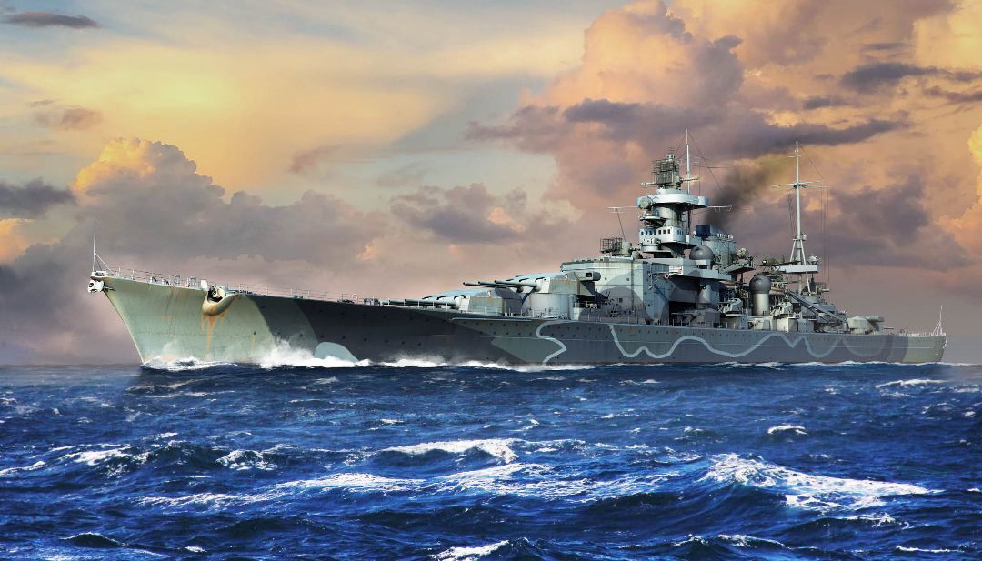 German Scharnhorst Battleship 1/700 Model Ship Kit #06737 by Trumpeter